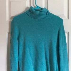 J Crew Turquoise Turtle Neck Sweater